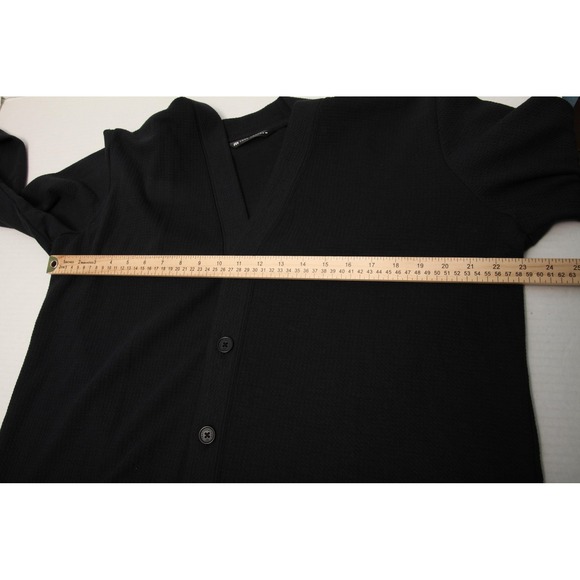 TravisMathew Sweater Men XL Black Button Front Pristine Shore Cardigan Knit Golf - Picture 8 of 12